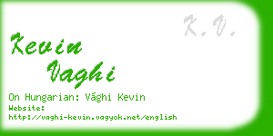 kevin vaghi business card